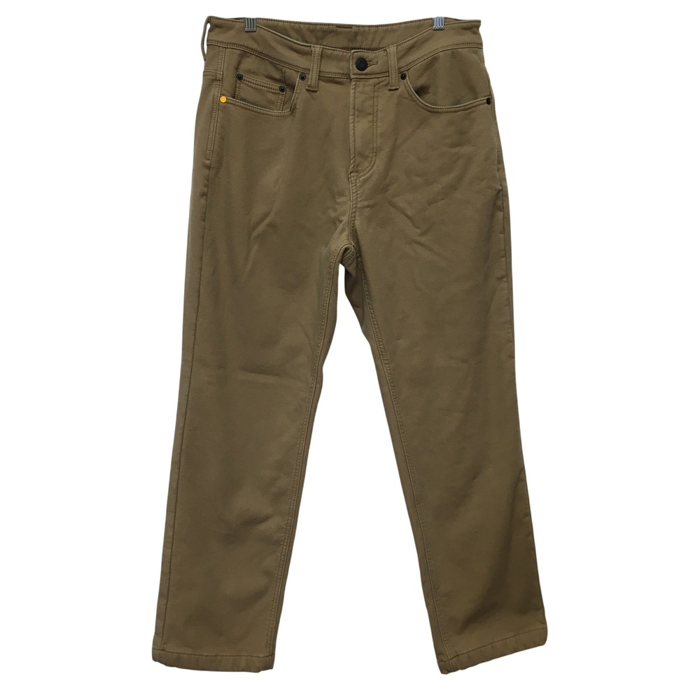 CAT Caterpillar Work Pants Mens 32/30 Brown Fleece Lined Stretch Canvas